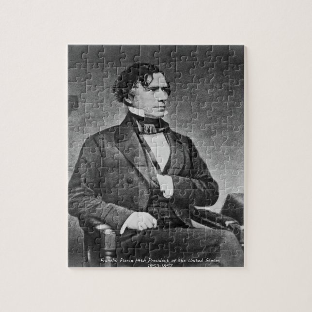 Franklin Pierce 14. Präsident von Amerika. Puzzle (Vertikal)