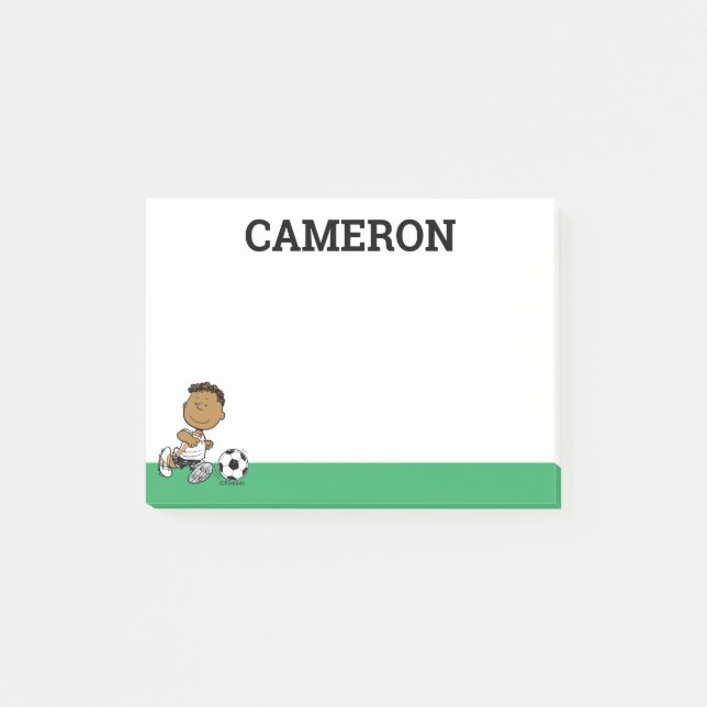 Franklin Playing Soccer Post-it Klebezettel (Vorderseite)