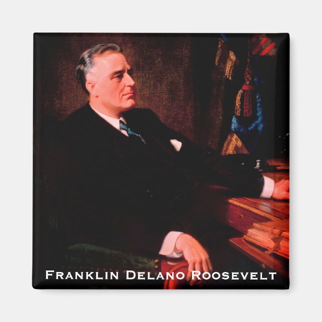 Franklin Roosevelt, Four Term American President Magnet (Vorne)
