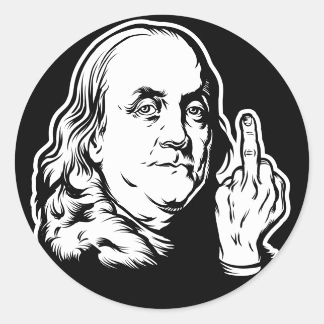 Franklin Runder Aufkleber (Vorderseite)