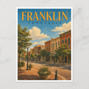 Franklin Tennessee Main Street GeoSaga Postkarte