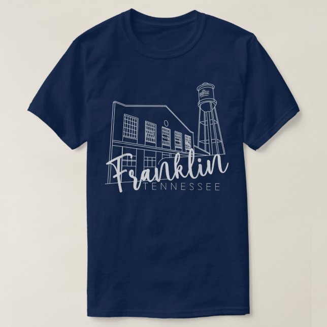Franklin Tennessee Sehenswürdigkeit Historisch Süd T-Shirt (Design vorne)