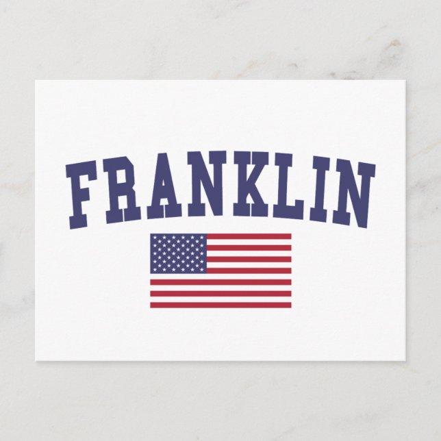 Franklin TN US Flag Postkarte (Vorderseite)