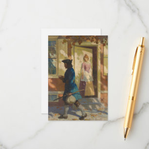 Franklins Ankunft in Philadelphia durch N. C. Wyet Begleitkarte