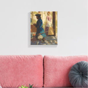 Franklins Ankunft in Philadelphia durch N. C. Wyet Leinwanddruck