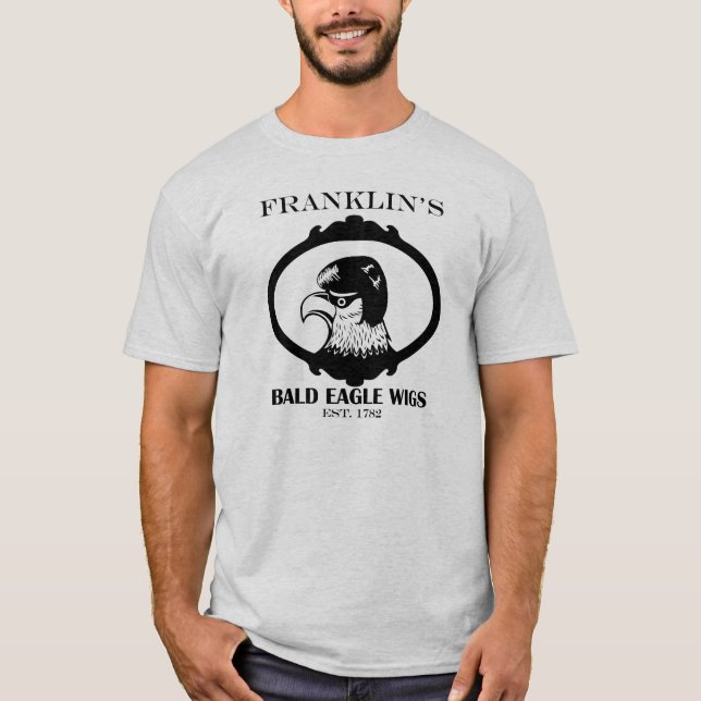 Franklins Weißkopfseeadler-Perücken T-Shirt (Vorderseite)