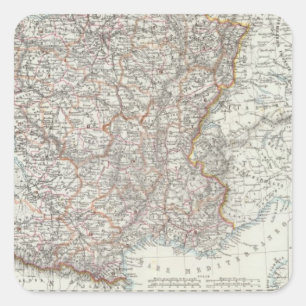 Frankreich 10 quadratischer aufkleber