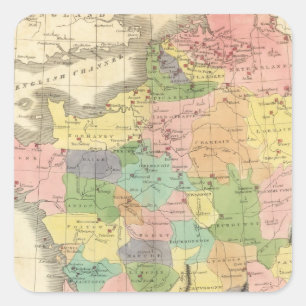 Frankreich 15 quadratischer aufkleber