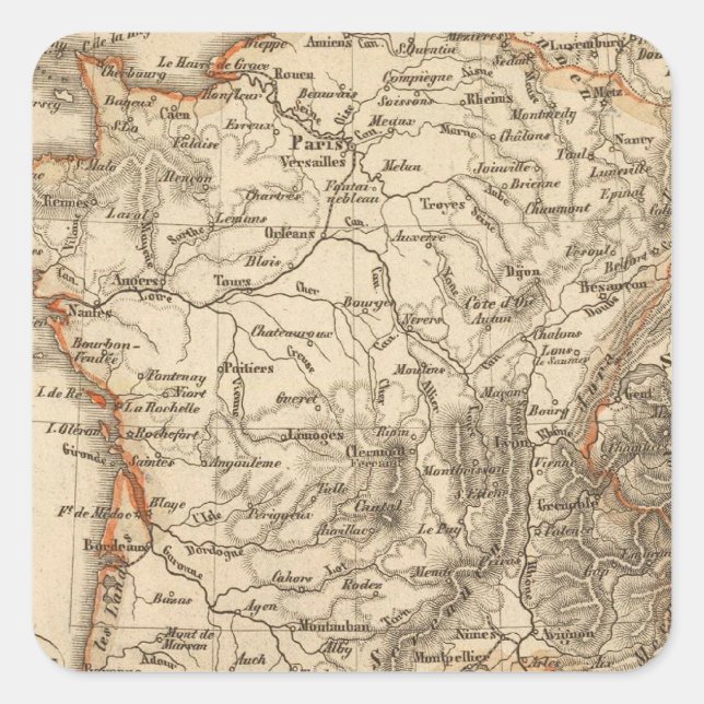 Frankreich 15 quadratischer aufkleber (Vorderseite)