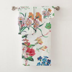 Frankreich 1830 Florale Antike Tapete Badhandtuch Set