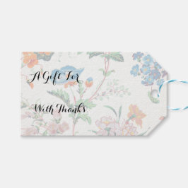 Frankreich 1830 Florale Antike Tapete Geschenkanhänger