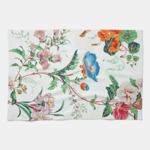 Frankreich 1830 Florale Botanische Wildblumen Geschirrtuch