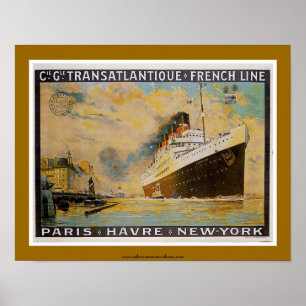 Frankreich (1912) Französisches Linienposter Poster