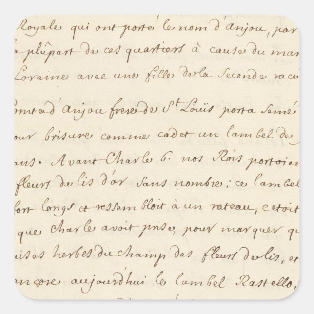 Frankreich 19 quadratischer aufkleber (Vorderseite)