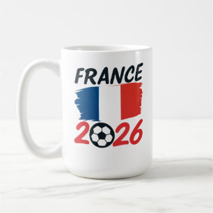 Frankreich 2026 Fußballfan-Design Flaggenfarben Kaffeetasse