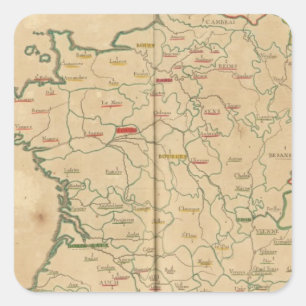 Frankreich 32 quadratischer aufkleber