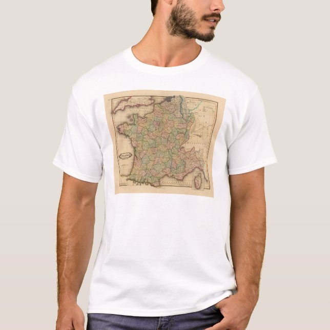 Frankreich, Abteilungen T-Shirt (Vorderseite)