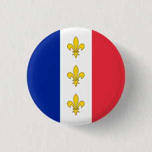 Frankreich-Abzeichen - Tricolour u. Fleurs-De-Lys Button