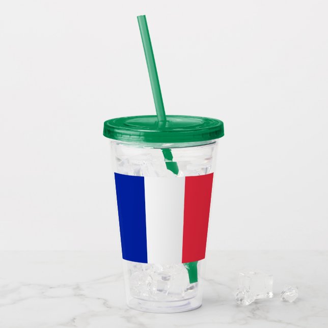 Frankreich Acryltrinkbecher (Vorderseite Ice)