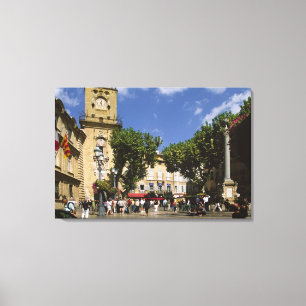 Frankreich, Aix en Provence, La Place de la Maire Leinwanddruck