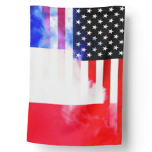 Frankreich + Amerikanische Flagge
