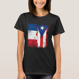Frankreich Argentinien Flaggen Halb Puerto Rico Fr T-Shirt