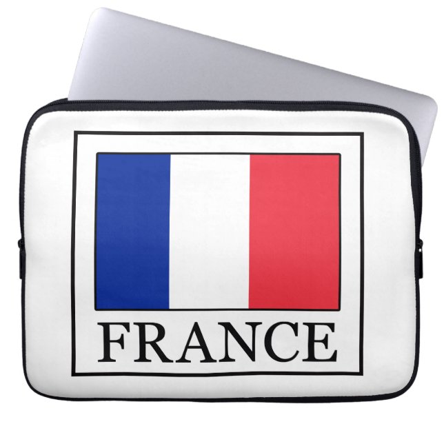 Frankreich-Ärmel Laptopschutzhülle (Vorderseite)