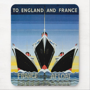 Frankreich auf dem Wasser - French Line Poster Mousepad