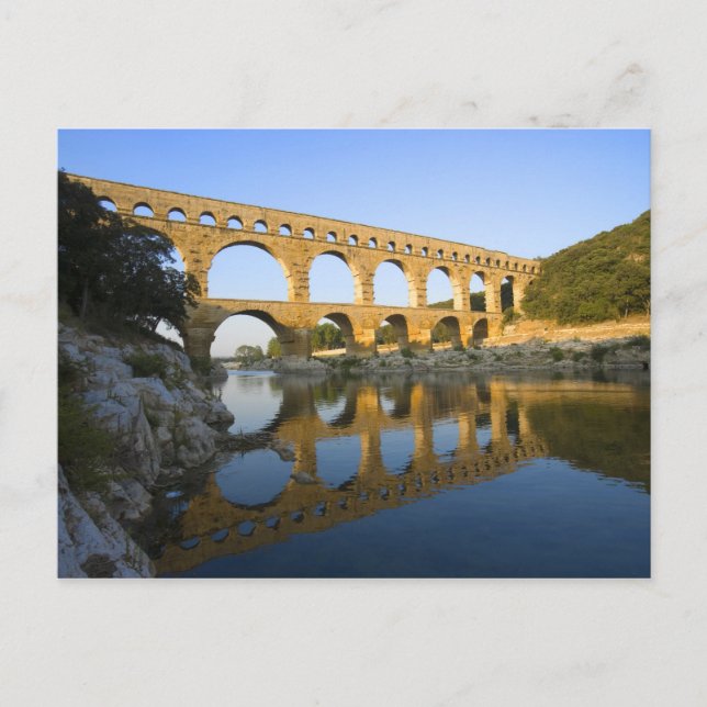 Frankreich, Avignon. Der Pont du Gard römisches Aq Postkarte (Vorderseite)