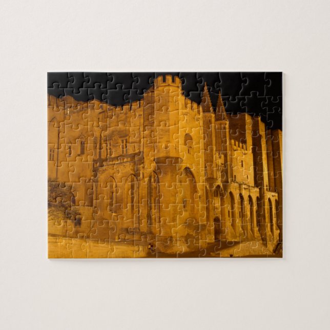 Frankreich, Avignon, Provence, Papstpalast in der  Puzzle (Horizontal)