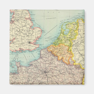 Frankreich, Belgien und Holland Magnet