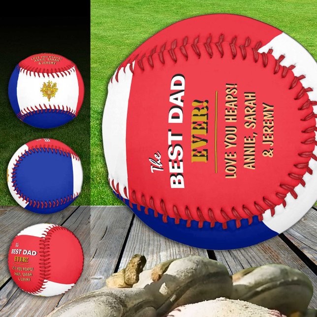 Frankreich Bester Vater, patriotische Vater, franz Baseball (Von Creator hochgeladen)