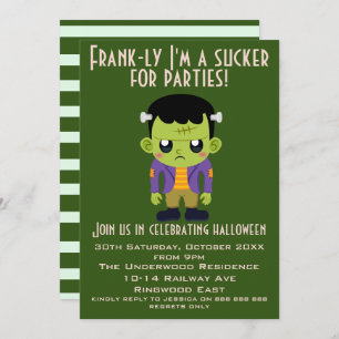 FRANKREICH BIN ICH FÜR PARTYS HALLOWEEN SUCKER EINLADUNG