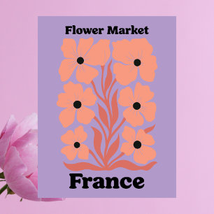 Frankreich Blumenmarkt Pfirsichblüten Floralien Postkarte