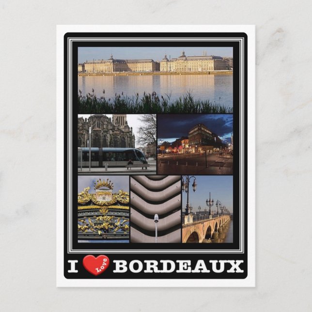 Frankreich - Bordeaux - I Liebe - Postkarte (Vorderseite)