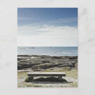 Frankreich, Bretagne, Departement Morbihan, Bench, Postkarte