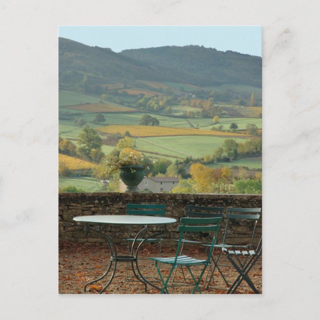 Frankreich, Burgund, Region Maconnais, Schloss Postkarte (Vorderseite)