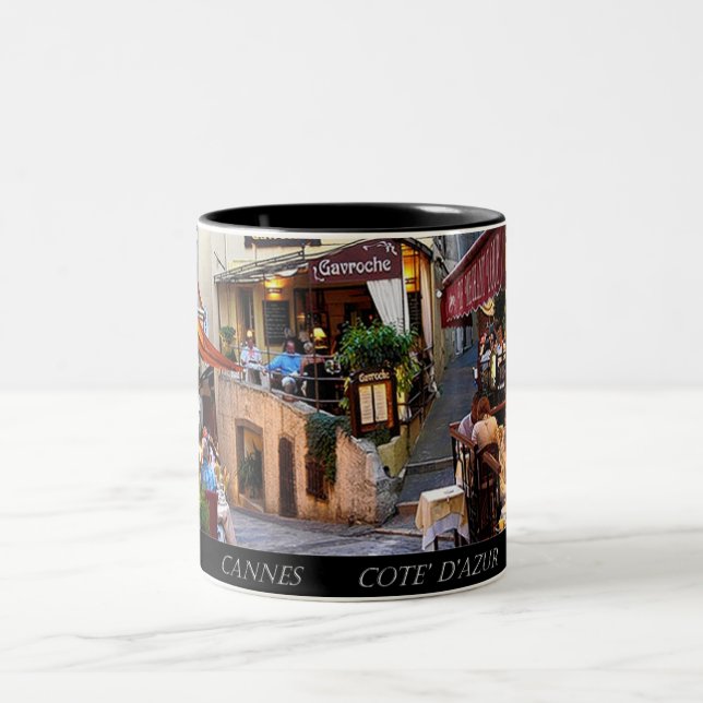 Frankreich, Cannes, Cote d'Azure Zweifarbige Tasse (Mittel)