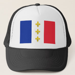 Frankreich Cap - Tricolor & Fleurs-de-Lys Truckerkappe