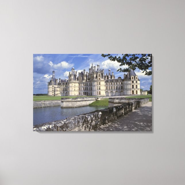 Frankreich, Chambord. Imposantes Schloss Leinwanddruck (Vorderseite)