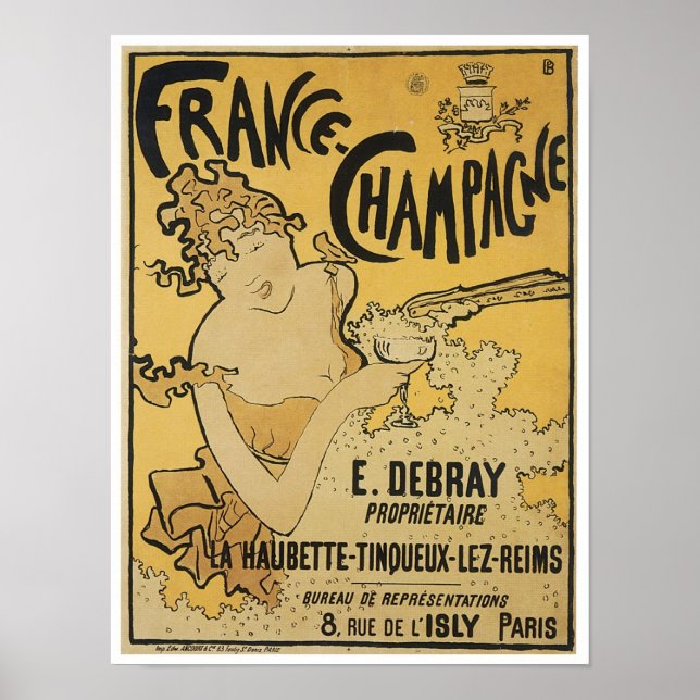 Frankreich - Champagne Poster (Vorne)
