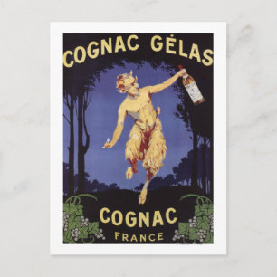 Frankreich Cognac Glas WerbeplakatFrankreich Postkarte