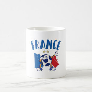 Frankreich Dabbing Fußball-Flagge 2 Sterne Kaffeetasse
