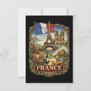 Frankreich Dankeskarte