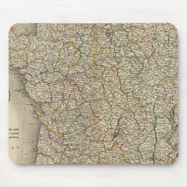 Frankreich Departement Boundaries Mousepad (Vorne)
