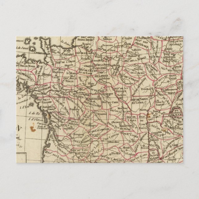 Frankreich, Departements Postkarte (Vorderseite)