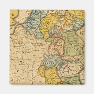 Frankreich, Deutschland, Niederlande, Schweiz Magnet