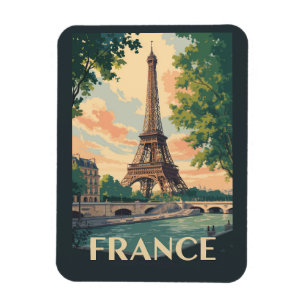 Frankreich Eiffelturm Reisen Vintag Magnet