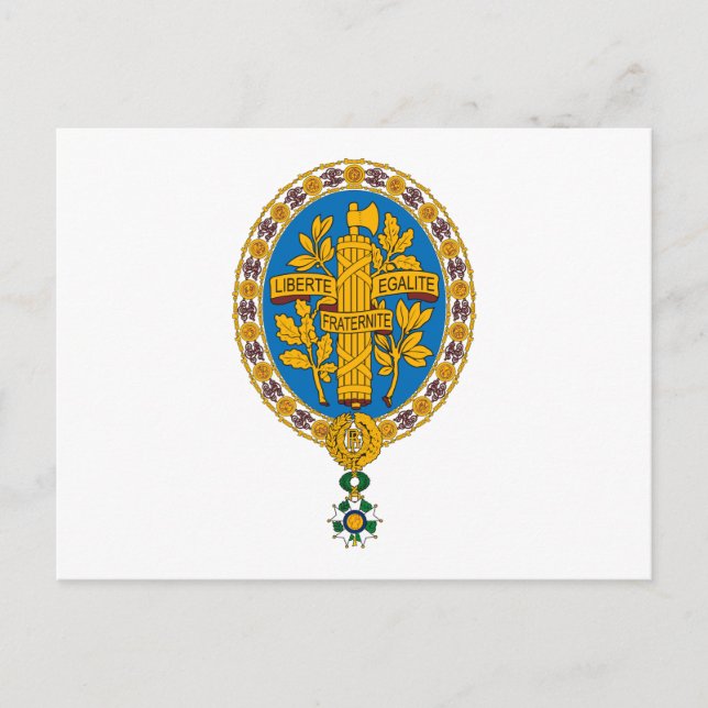 Frankreich Emblem Postcard Postkarte (Vorderseite)