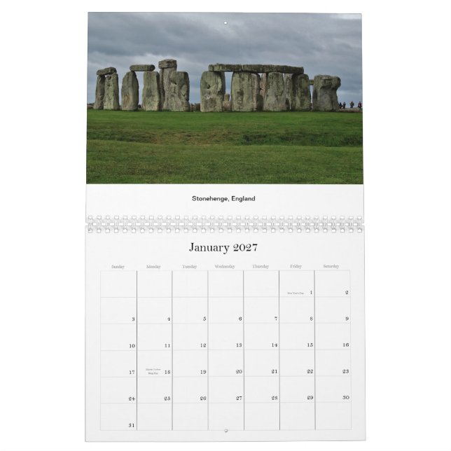 Frankreich, England, Irland Kalender (Jan 2027)